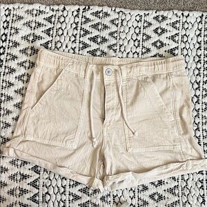 American Eagle Outfitters Cream Jean Shorts Classic Design